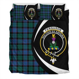 ScotsTee Shop Scottish Ferguson of Balquhidder Modern Clan Badge Tartan Bedding Set Circle Style