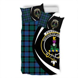 ScotsTee Shop Scottish Ferguson of Balquhidder Modern Clan Badge Tartan Bedding Set Circle Style