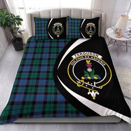ScotsTee Shop Scottish Ferguson of Balquhidder Modern Clan Badge Tartan Bedding Set Circle Style