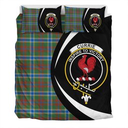 ScotsTee Shop Scottish Currie of Arran Modern Clan Badge Tartan Bedding Set Circle Style