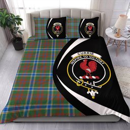 ScotsTee Shop Scottish Currie of Arran Modern Clan Badge Tartan Bedding Set Circle Style