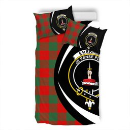 ScotsTee Shop Scottish Erskine Clan Badge Tartan Bedding Set Circle Style