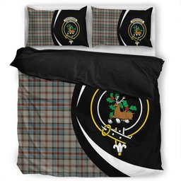 ScotsTee Shop Scottish Dinwoodie Weathered Clan Badge Tartan Bedding Set Circle Style