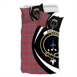 ScotsTee Shop Scottish Dalziel Weathered Clan Badge Tartan Bedding Set Circle Style