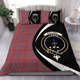 ScotsTee Shop Scottish Dalziel Weathered Clan Badge Tartan Bedding Set Circle Style
