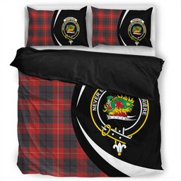 ScotsTee Shop Scottish Douglas of Roxburgh Weathered Clan Badge Tartan Bedding Set Circle Style