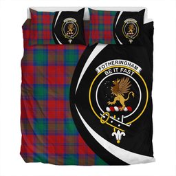 ScotsTee Shop Scottish Fotheringham Modern Clan Badge Tartan Bedding Set Circle Style
