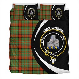 ScotsTee Shop Scottish Dalrymple of Castleton #2 Ancient Clan Badge Tartan Bedding Set Circle Style