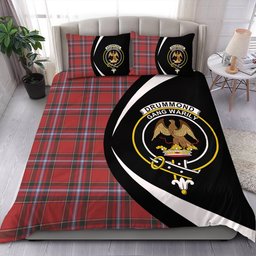 ScotsTee Shop Scottish Drummond of Fingask Weathered Clan Badge Tartan Bedding Set Circle Style