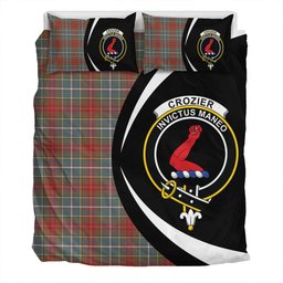 ScotsTee Shop Scottish Crozier Weathered Clan Badge Tartan Bedding Set Circle Style