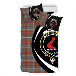 ScotsTee Shop Scottish Crozier Weathered Clan Badge Tartan Bedding Set Circle Style