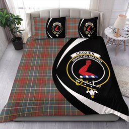 ScotsTee Shop Scottish Crozier Weathered Clan Badge Tartan Bedding Set Circle Style