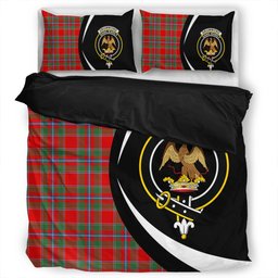 ScotsTee Shop Scottish Drummond of Perth Modern Clan Badge Tartan Bedding Set Circle Style