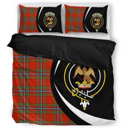 ScotsTee Shop Scottish Drummond of Fingask Ancient Clan Badge Tartan Bedding Set Circle Style