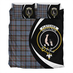 ScotsTee Shop Scottish Fletcher of Dunans Weathered Clan Badge Tartan Bedding Set Circle Style