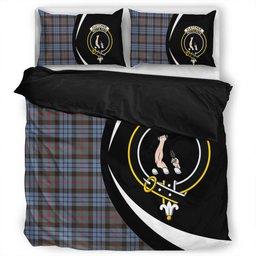 ScotsTee Shop Scottish Fletcher of Dunans Weathered Clan Badge Tartan Bedding Set Circle Style