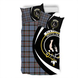 ScotsTee Shop Scottish Fletcher of Dunans Weathered Clan Badge Tartan Bedding Set Circle Style
