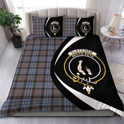 ScotsTee Shop Scottish Fletcher of Dunans Weathered Clan Badge Tartan Bedding Set Circle Style