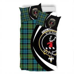ScotsTee Shop Scottish Colquhoun (Cowans) Ancient Clan Badge Tartan Bedding Set Circle Style