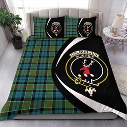 ScotsTee Shop Scottish Colquhoun (Cowans) Ancient Clan Badge Tartan Bedding Set Circle Style