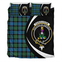 ScotsTee Shop Scottish Ferguson of Balquhidder Ancient Clan Badge Tartan Bedding Set Circle Style