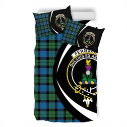 ScotsTee Shop Scottish Ferguson of Balquhidder Ancient Clan Badge Tartan Bedding Set Circle Style