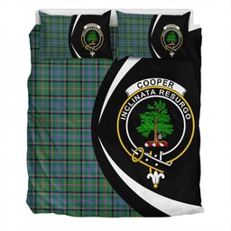 ScotsTee Shop Scottish Cooper Ancient Clan Badge Tartan Bedding Set Circle Style