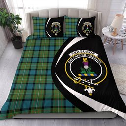 ScotsTee Shop Scottish Ferguson Ancient Clan Badge Tartan Bedding Set Circle Style