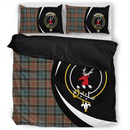 ScotsTee Shop Scottish Colquhoun (Cowans) Weathered Clan Badge Tartan Bedding Set Circle Style