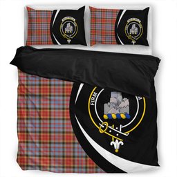 ScotsTee Shop Scottish Dalrymple of Castleton Weathered Clan Badge Tartan Bedding Set Circle Style