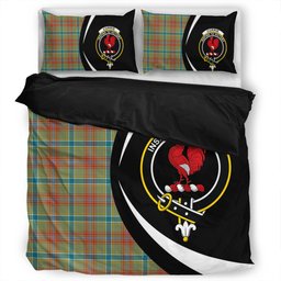 ScotsTee Shop Scottish Currie of Arran Ancient Clan Badge Tartan Bedding Set Circle Style
