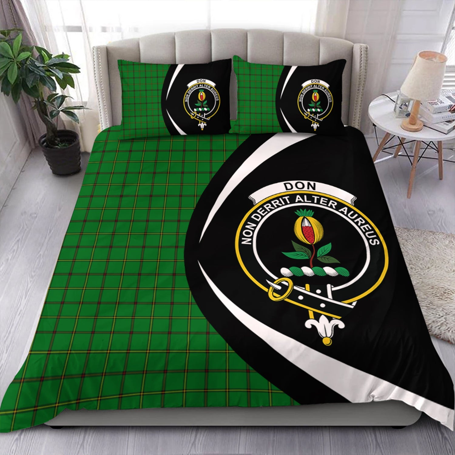 ScotsTee Shop Scottish Don (Tribe of Mar) Clan Badge Tartan Bedding Set Circle Style