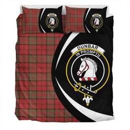 ScotsTee Shop Scottish Dunbar Weathered Clan Badge Tartan Bedding Set Circle Style