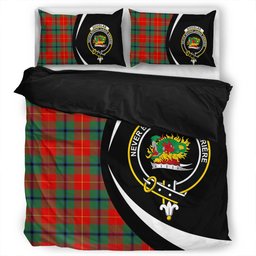 ScotsTee Shop Scottish Douglas of Roxburgh Modern Clan Badge Tartan Bedding Set Circle Style