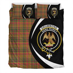 ScotsTee Shop Scottish Drummond of Strathallan Clan Badge Tartan Bedding Set Circle Style