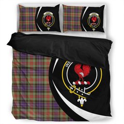 ScotsTee Shop Scottish Curry (Currie) Weathered Clan Badge Tartan Bedding Set Circle Style