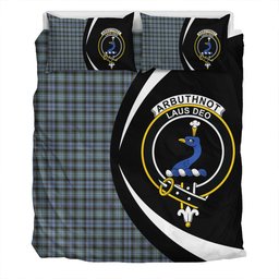ScotsTee Shop Scottish Arbuthnot Weathered Clan Badge Tartan Bedding Set Circle Style