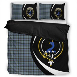 ScotsTee Shop Scottish Arbuthnot Weathered Clan Badge Tartan Bedding Set Circle Style