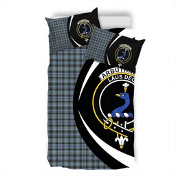 ScotsTee Shop Scottish Arbuthnot Weathered Clan Badge Tartan Bedding Set Circle Style