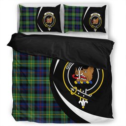 ScotsTee Shop Scottish Baillie Modern Clan Badge Tartan Bedding Set Circle Style