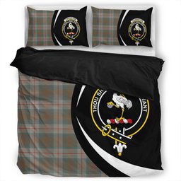 ScotsTee Shop Scottish Cranston Weathered Clan Badge Tartan Bedding Set Circle Style
