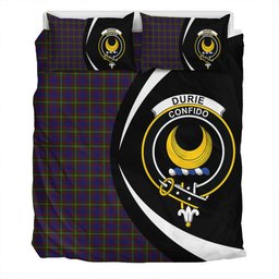 ScotsTee Shop Scottish Durie Clan Badge Tartan Bedding Set Circle Style
