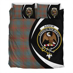 ScotsTee Shop Scottish Agnew (MacAgnew) Weathered Clan Badge Tartan Bedding Set Circle Style