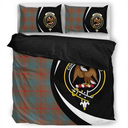 ScotsTee Shop Scottish Agnew (MacAgnew) Weathered Clan Badge Tartan Bedding Set Circle Style