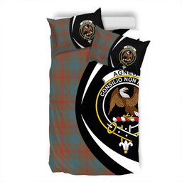 ScotsTee Shop Scottish Agnew (MacAgnew) Weathered Clan Badge Tartan Bedding Set Circle Style