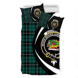 ScotsTee Shop Scottish Douglas Modern Clan Badge Tartan Bedding Set Circle Style