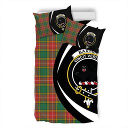 ScotsTee Shop Scottish Baxter of Balgavies Ancient Clan Badge Tartan Bedding Set Circle Style