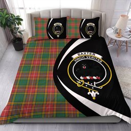 ScotsTee Shop Scottish Baxter of Balgavies Ancient Clan Badge Tartan Bedding Set Circle Style