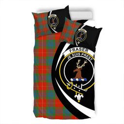 ScotsTee Shop Scottish Fraser Ancient Clan Badge Tartan Bedding Set Circle Style