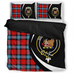 ScotsTee Shop Scottish Baillie of Polkemmet Red Clan Badge Tartan Bedding Set Circle Style